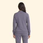 M&M Scrubs Women’s Zip-Front Warm-Up Jacket – 4-Way Stretch Medical Scrub Jacket - Image 2