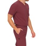 M&M SCRUBS Men's Jogger Scrub Set – Luxe Stretch Medical Uniform, V-Neck Scrubs Top & Jogger Pants - Image 9