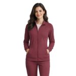 M&M SCRUBS Women’s Zip Front Scrub Jacket – 4-Way Stretch, Moisture Wicking Warm-Up Medical Jacket - Image 3