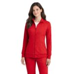 M&M SCRUBS Women’s Zip Front Scrub Jacket – 4-Way Stretch, Moisture Wicking Warm-Up Medical Jacket - Image 4