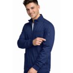 M&M SCRUBS Men’s Scrub Jacket Zip Front – Stretch Medical Warm-Up Jacket with 5 Pockets, ID Loop - Image 3