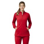 M&M SCRUBS Women’s Full Zip Scrub Jacket – 4-Way Stretch Warm-Up Jacket with Stand Collar, Moisture-Wicking - Image 11