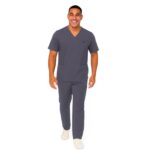 M&M SCRUBS Men's Scrub Set – Stretch V-Neck Multi-Pocket Mens Medical Uniform Scrubs Top & Cargo Pants - Image 5