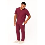 M&M SCRUBS Men's Scrub Set – Stretch V-Neck Multi-Pocket Mens Medical Uniform Scrubs Top & Cargo Pants - Image 2