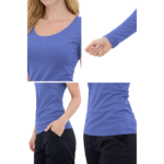 M&M Scrubs Women’s Round Neck Short Sleeve Under Scrub Tee - Image 3