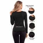 M&M Scrubs Women’s Crew Neck Long Sleeve Under Scrub Tee - Image 3