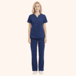 M&M SCRUBS Women's Ultra Soft Drop-Neck 2 Pocket Scrub Set