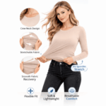 M&M Scrubs Women’s Crew Neck Long Sleeve Under Scrub Tee - Image 4